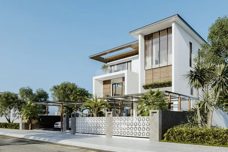 Tường rào biệt thự hiện đại